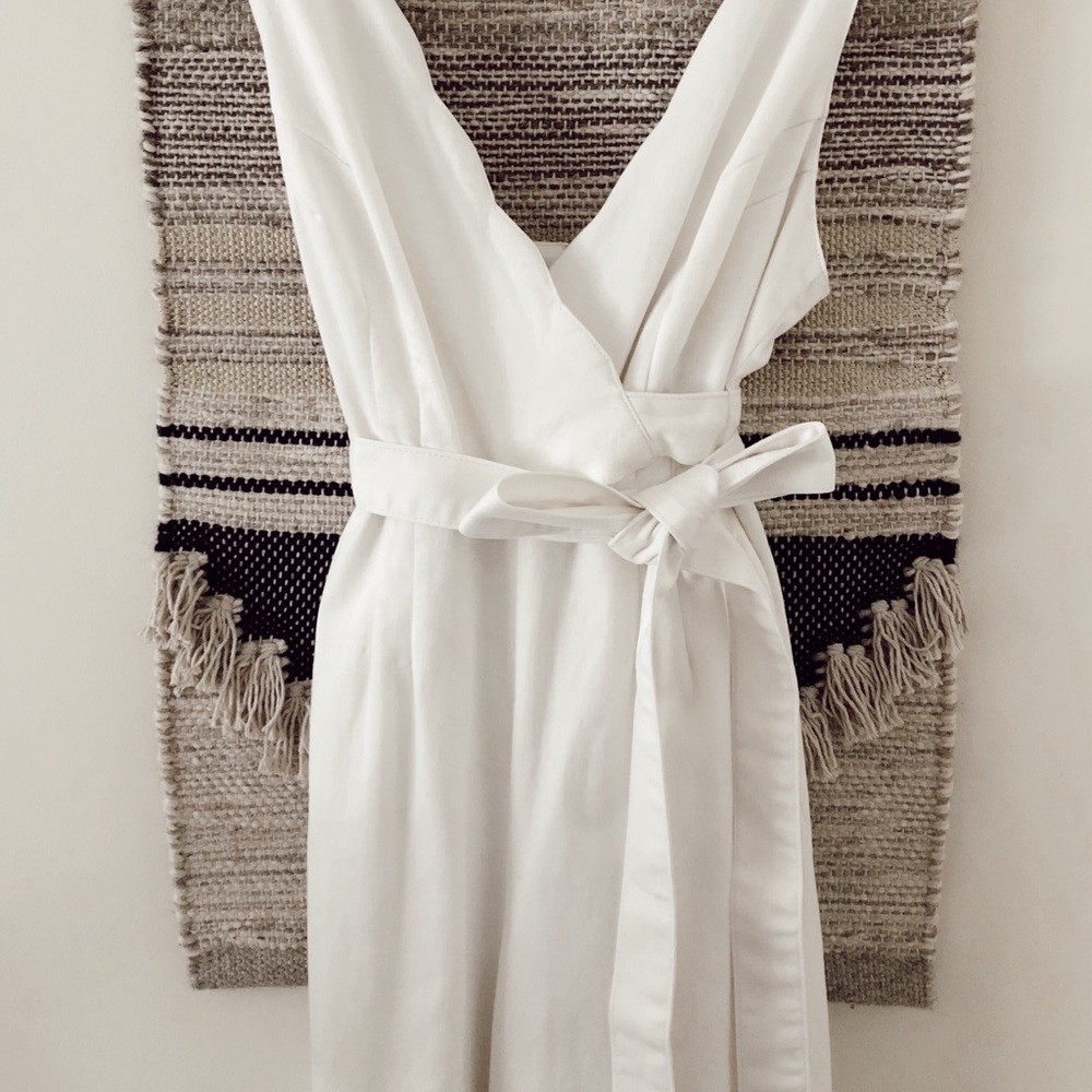 Anthropologie white jumpsuit